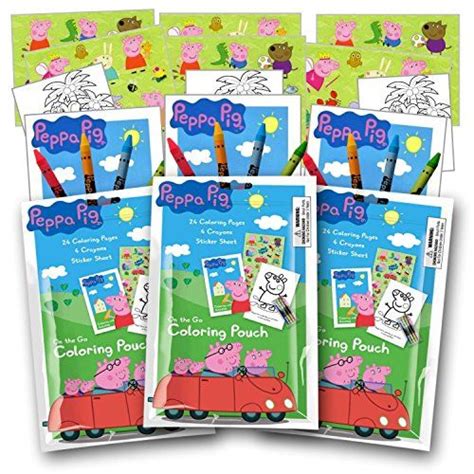 Peppa Pig Coloring Pack Party Favors With Stickers Crayons And