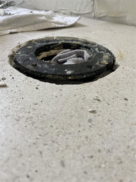 How To Fix Uneven Toilet Flange Also Noticed Flange Bolts Not Secured