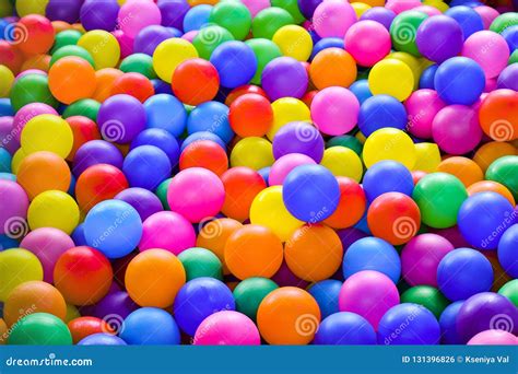 Multi-colored Plastic Balls for Dry Pool Kid Entertainment Close-up ...