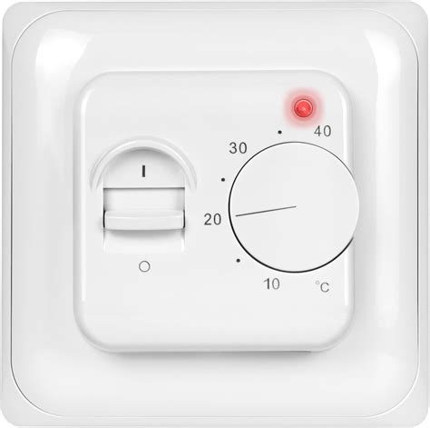 Mi Heat Mst Flush Mounted Room Thermostat With Floor Sensor White