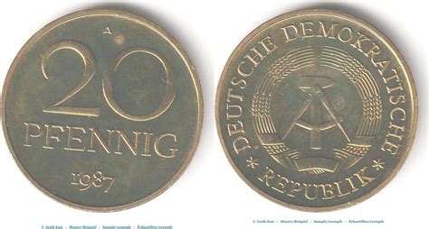 Deutsche Demokratische Republik Pfennig Ddr Kursm Nze Ddr