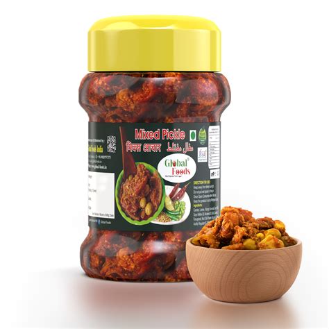 Mixed Pickle Classic Indian Recipe With Spices 50gm 200gm 500gm Global Foods