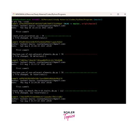 Git Log Command Example3