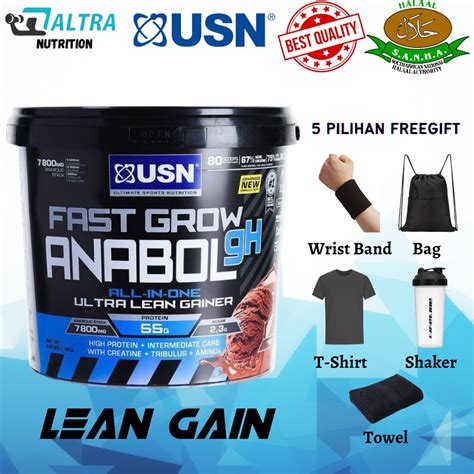 Usn Fast Grow Anabolic Lean Weight Gainer Mass Protein Powder 4kg Shopee Malaysia