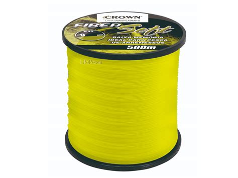 Linha Monofilamento Crown Fiber Soft Yellow Mm Lbs Kg