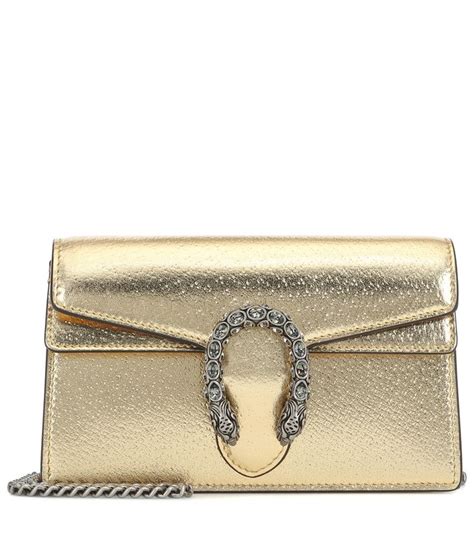 Dionysus Super Mini Crossbody Bag In Gold Gucci Mytheresa Mini