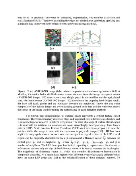 Spatial Feature Extraction In Airborne Hyperspectral Images Using Local