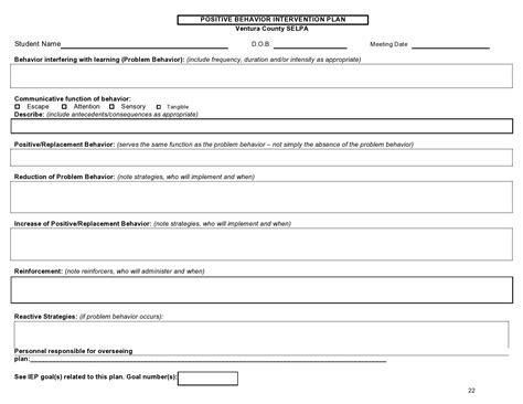47 Useful Behavior Plan Templates Bip Examples Templatelab