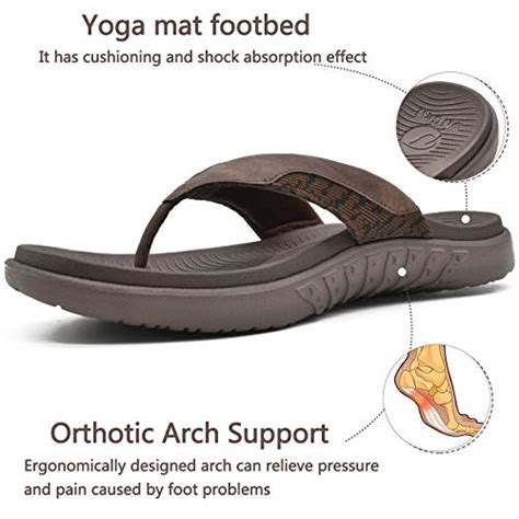 Oncai Sandals For Men Comfort Orthotic Plantar Fasciitis Beach Sport Athletic Soft Flip Flops