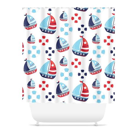 Anchor Shower Curtain Etsy