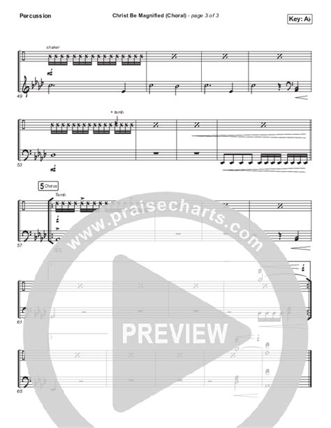 Christ Be Magnified Choral Anthem Satb Percussion Sheet Music Pdf