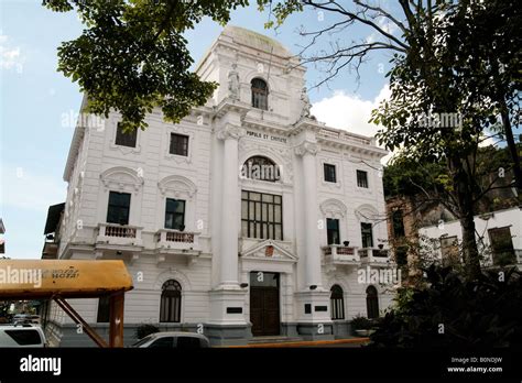 Panama City History Museum at the Casco Viejo Plaza Catedral Stock ...