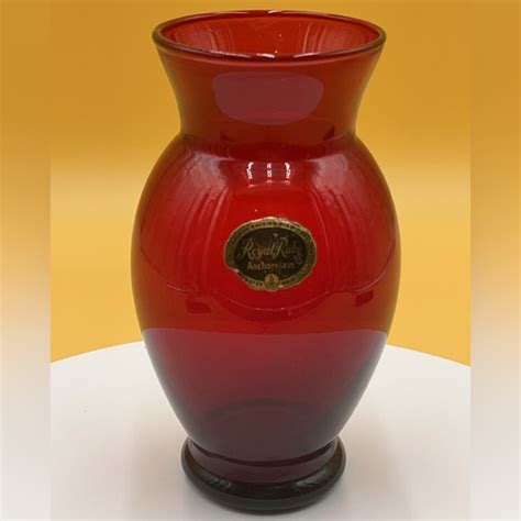 Anchor Hocking Accents Anchor Hocking Royal Ruby Red Coolidge Vase Christmas Valentines Day