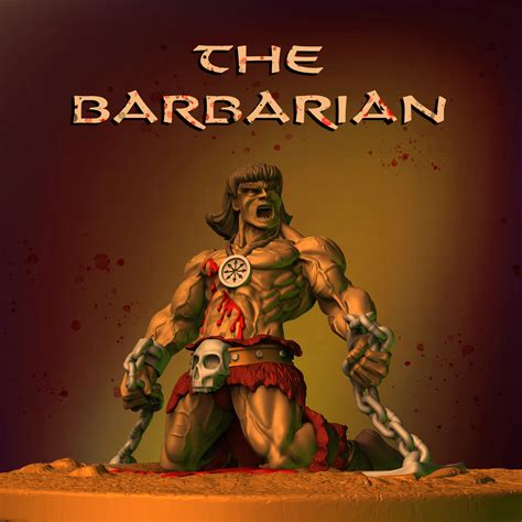 ⚔ The Barbarian - Full detailed figure - Based on Hero Quest Cover・ STL