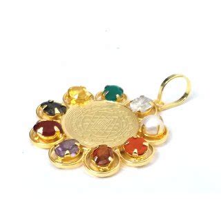 Buy Shri Yantra Navgraha Multicolour Navratna Ashtadhatu Pendant Online