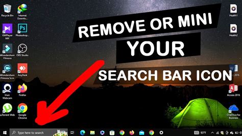 How To Remove Search Bar From Taskbar Windows 10 Or 11 In 2023 Youtube