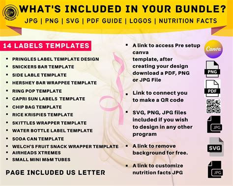 14 Party Favor Templates Template Bundle Party Favorschip Etsy