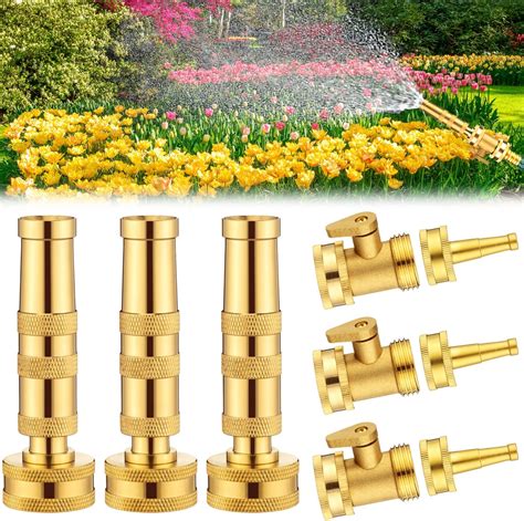 Amazon Pcs Garden Hose Nozzle Set Includes Solid Brass