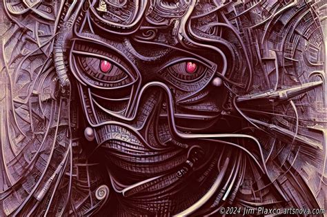 Alien Biomech Portrait Science Fiction Artwork