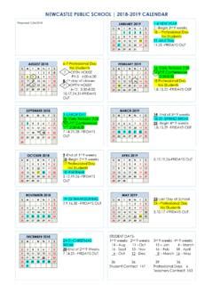 NEWCASTLE PUBLIC SCHOOL | 2018-2019 CALENDAR | Newcastle public school ...