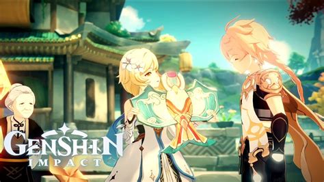 Genshin Impact Lumine Meets Aether Cutscene Xianyun Story Quest