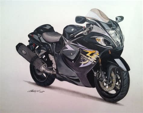 Suzuki Hayabusa Motorcycle Drawing By Pencilrick On Deviantart