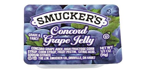 Smuckers Concord Grape Jelly 05 Ounce Pack Of 200