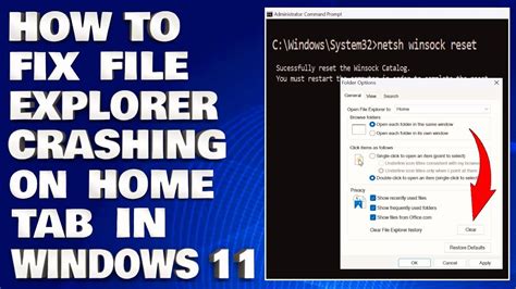 How To Fix File Explorer Crashing Or Freezing After Click On Home Tab