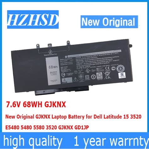 V Wh Gjknx New Original Gjknx Laptop Battery For Dell Latitude