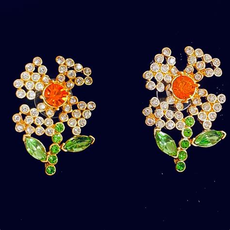 Oscar De La Renta Blume Boucles D Oreilles Catawiki