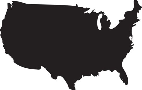 Usa Map Silhouette Vector Art, Icons, and Graphics for Free Download