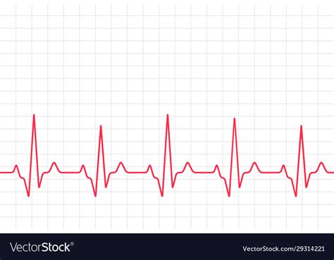 Ecg heartbeat monitor cardiogram heart pulse line Vector Image