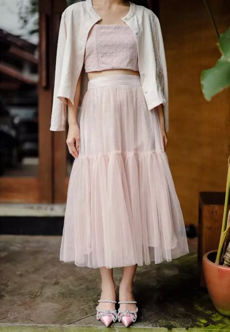 Jual Ayaco Hara Tulle Skirt White Original Zalora Indonesia