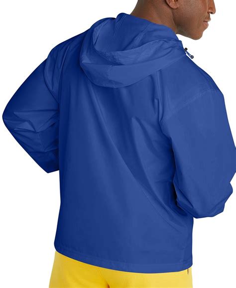 Champion Mens Packable Half Zip Hooded Water Resistant Jacket Macys