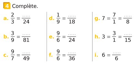 Nombres rationnels Déterminer deux fractions égales Exercice n4