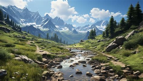 O Majestoso Pico Da Montanha Reflete A Beleza Tranquila Na Natureza