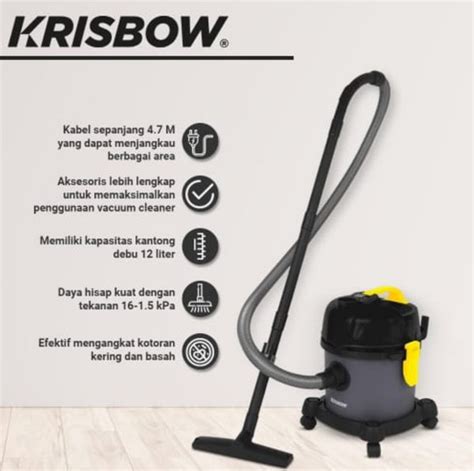 Jual KRISBOW VACUM CLEANER WET DRY BLOW 12L Penghisap Debu Basah