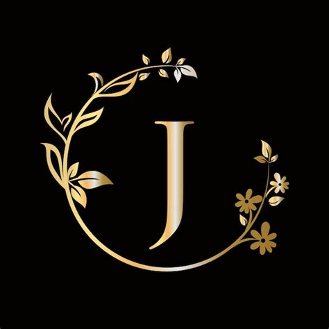 Logo De Fleur De Beauté Lettre J Avec Concept Créatif Pour Le Modèle De