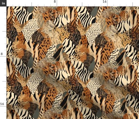 Animal Print Collage Fabric | Spoonflower