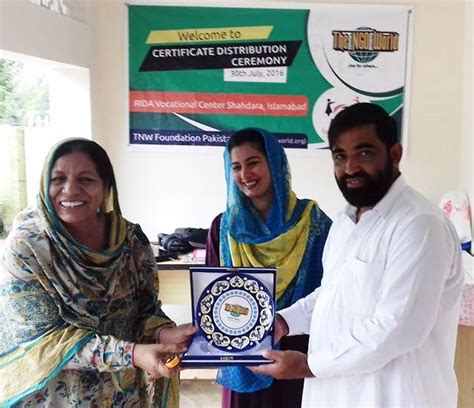 Certificate Distribution Ceremony At Rida Shahdra Islamabad The Ngo