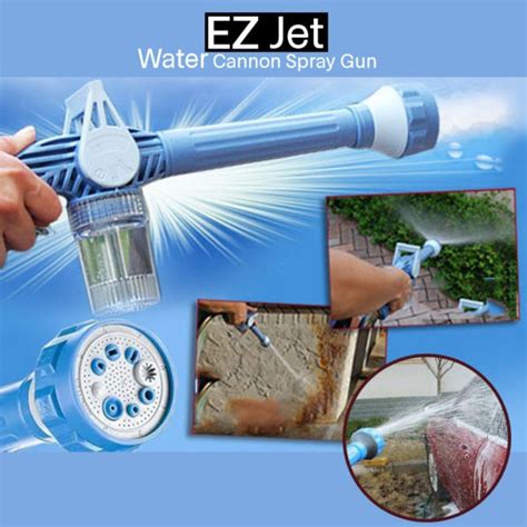 8 In 1 EZ Jet Water Cannon Multi Function Water Cannon Spray Gun Hose