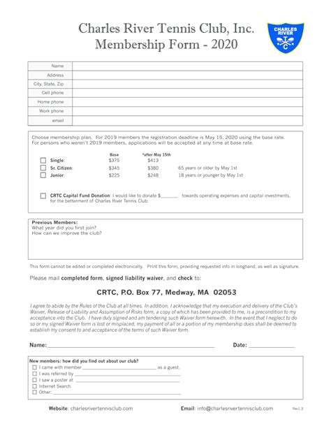 Fillable Online Crtc Application New Member Fax Email Print Pdffiller