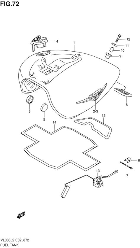 RESERVOIR DESSENCE POUR SUZUKI VOLUSIA VL800L2 2012 Esprit SUZUKI