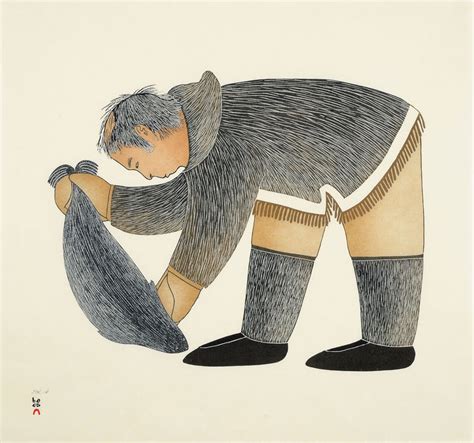 NATSINIAQTI SEAL HUNTER Feheley Fine Arts Inuit Art Gallery