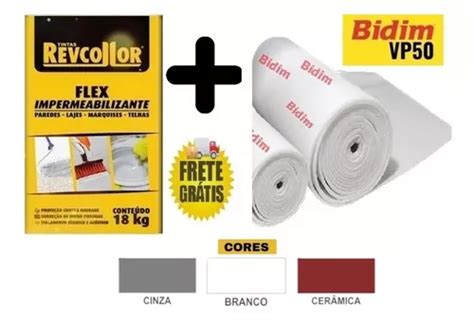 Kit M Bidim Vp Balde Manta Liquida Kg Telhado Parcelamento