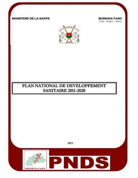 Plan National De Developpement Sanitaire 2011 2020 International