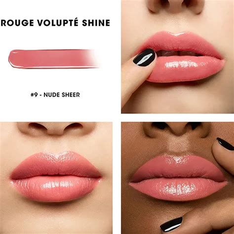 Son Yves Saint Laurent YSL Nude Sheer 9 Rouge Volupte Shine Oil in Stick Màu Nude Vua Hàng Hiệu