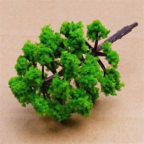 10x Plastic Model Trees For Wargame Park Scenery For Train Railroad