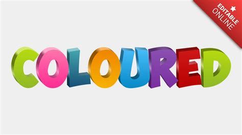 Coloured Multi Color For The New Year Text Effect Generator