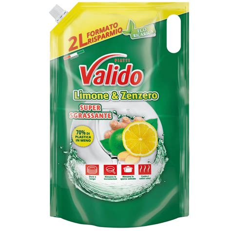 Valido Ecoricarica 2l Piatti Limone E Zenzero Inchipla